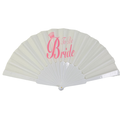 מניפה קשיחה לבנה Bride to be
