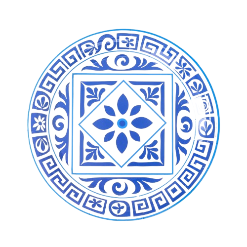 8 צלחות גדולות חגיגה יוונית