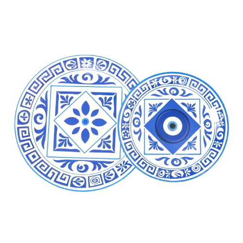 8 צלחות קטנות חגיגה יוונית