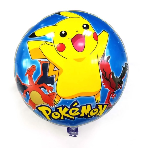 בלון פוקימון מיילר עגול 18″-פיקאצ’ו רקע כחול