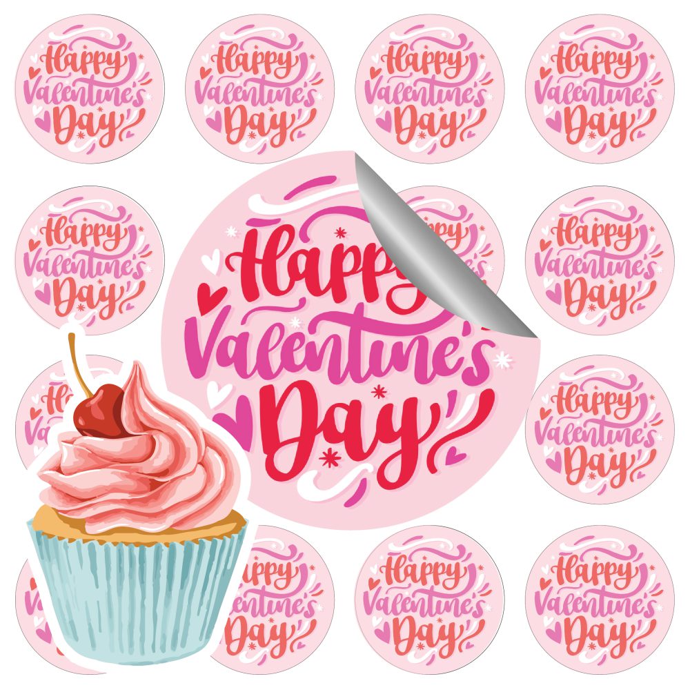 דף סוכר לקאפקייקס וולנטיינז C1