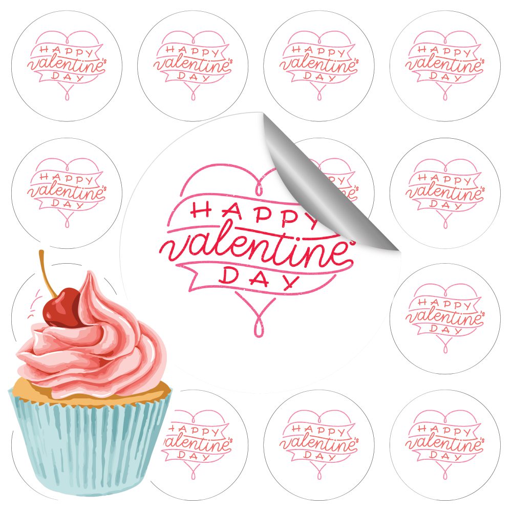 דף סוכר לקאפקייקס וולנטיינז C2