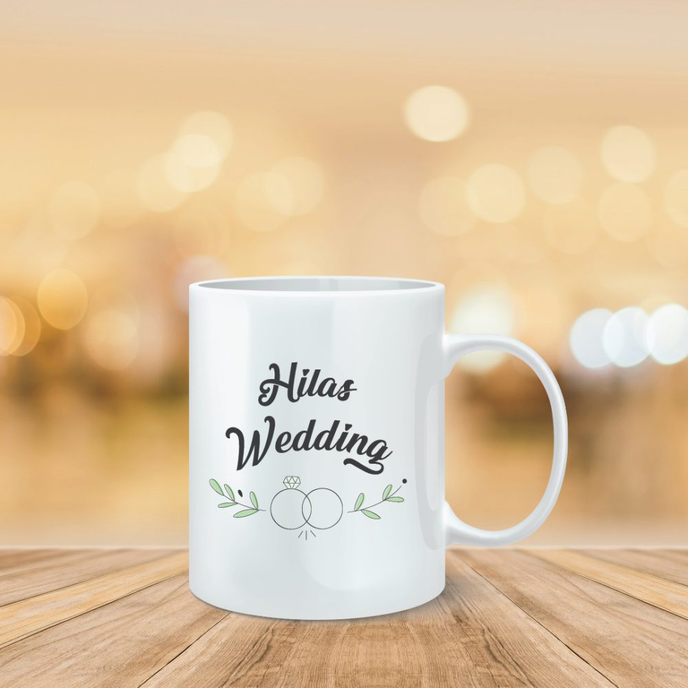 ספל מודפס טבעות פרחים