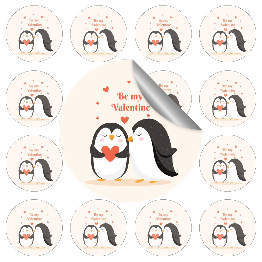 24 מדבקות עגולות וולנטיינז M3