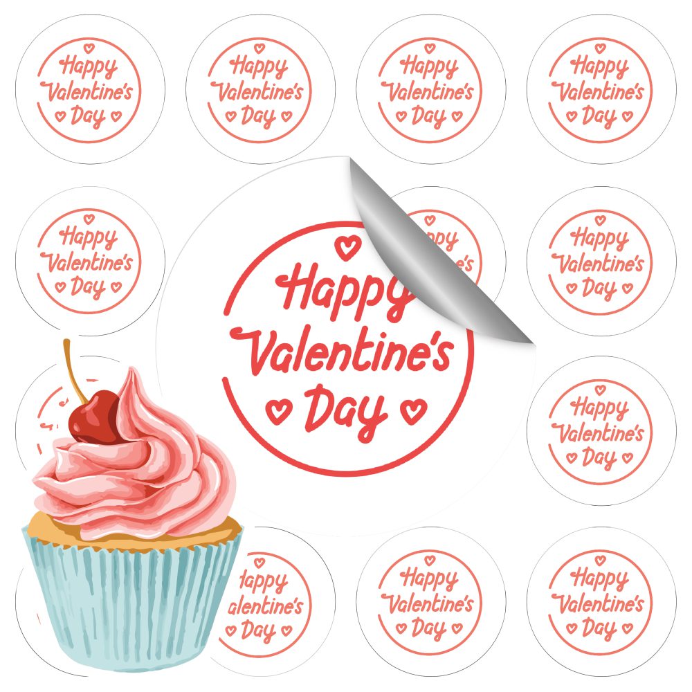 דף סוכר לקאפקייקס וולנטיינז C4