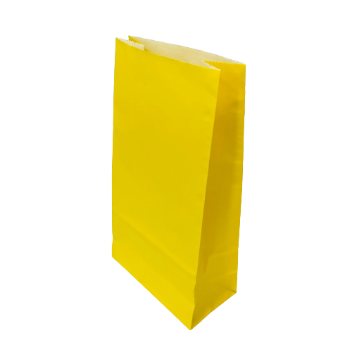 6 שקיות נייר עם בסיס-צהוב