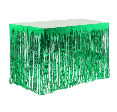 חצאית שולחן פרנזים ירוק נוצץ