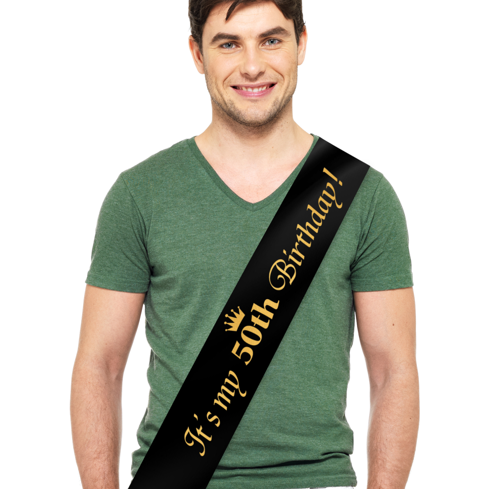 סרט גוף בעיצוב אישי It’s my 50th birthday