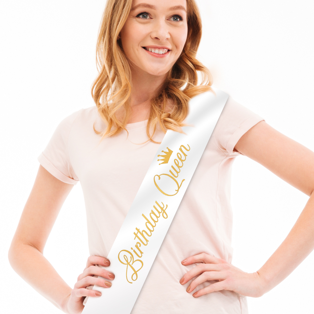 סרט גוף בעיצוב אישי Birthday Queen
