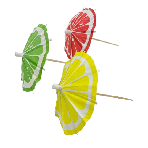 12 מטריות קוקטייל בצורת פירות