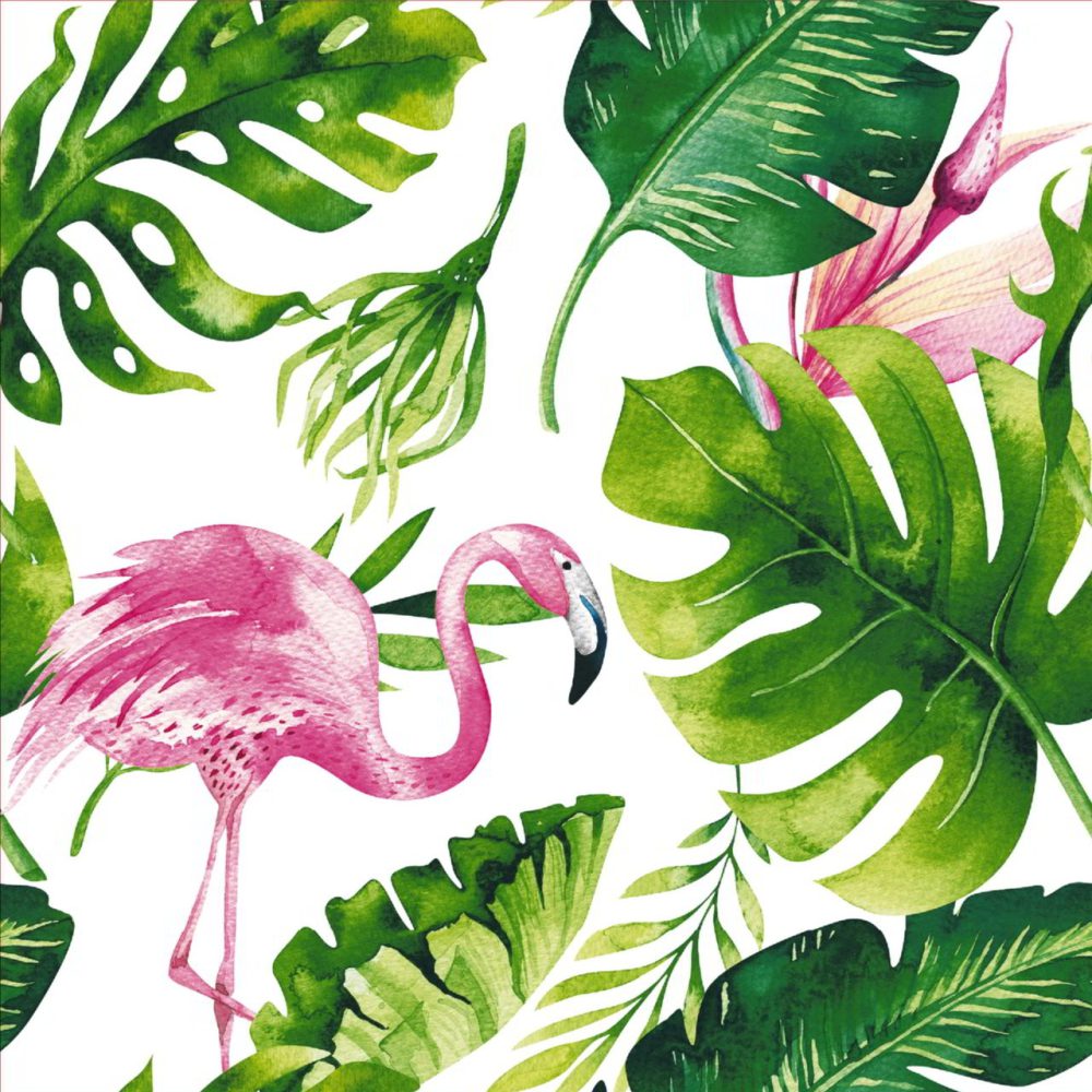 20 מפיות פלמינגו עלים טרופיים