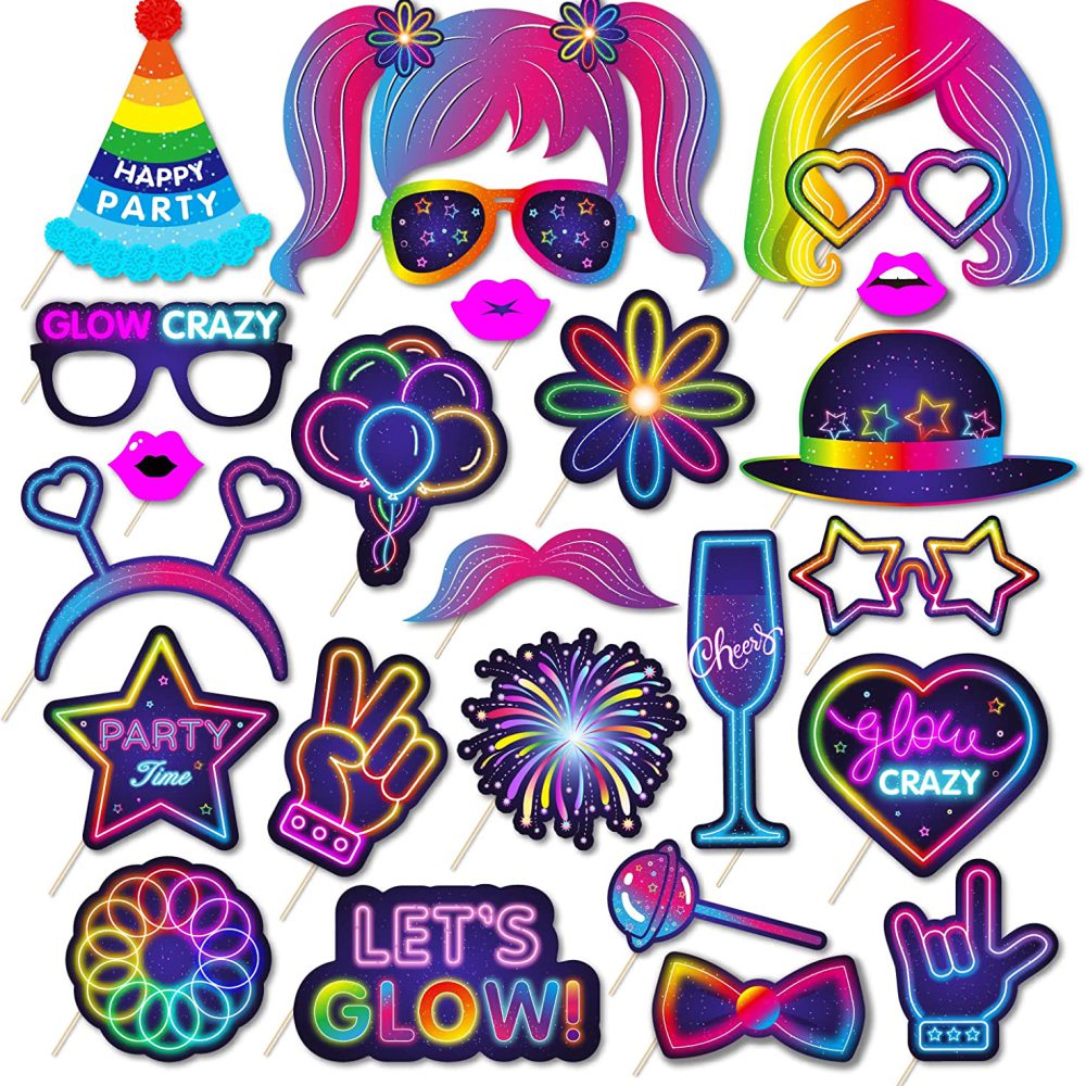 25 אביזרים על מקל זוהרים באולטרה