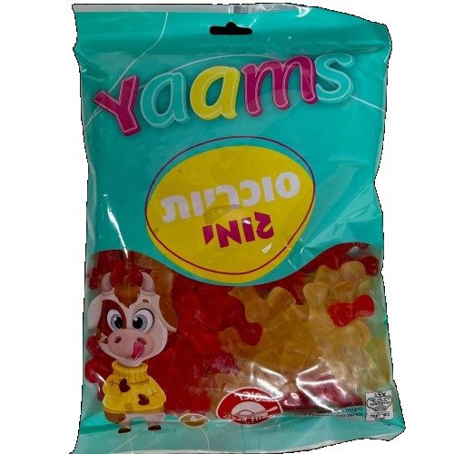 גומי עצמות אדום לבן | 500 גרם