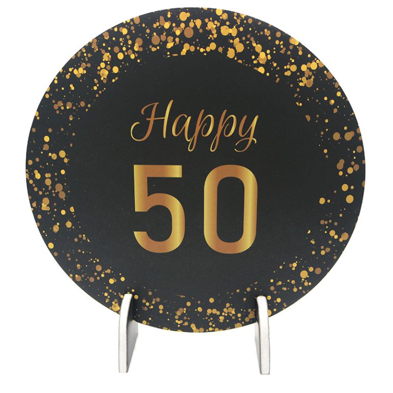 מרכז שולחן 30 ס”מ יום הולדת 50