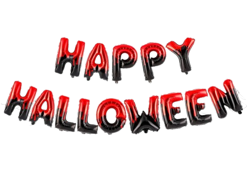 בלוני אותיות HAPPY HALLOWEEN אדום שחור