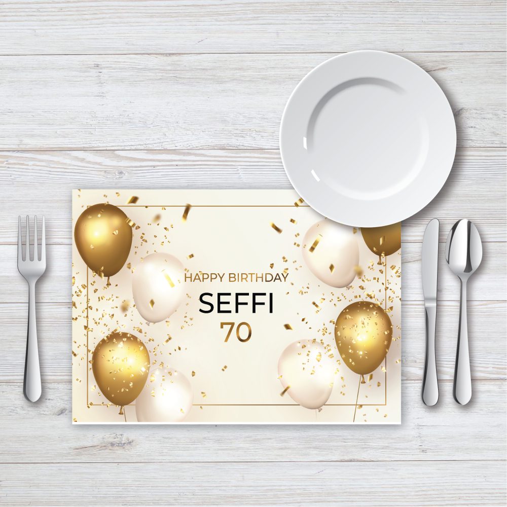 פלייסמנט יום הולדת 70 בלונים