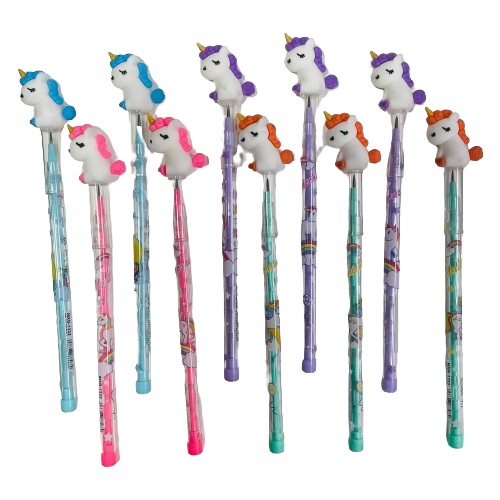 10 עפרונות חד קרן ראש מתחלף