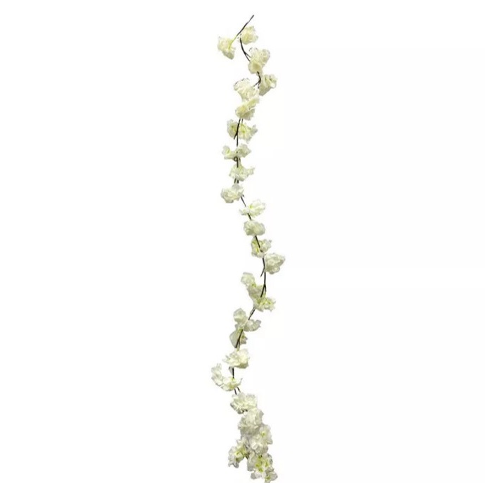 גרילנדת פריחת הדובדבן | קרם/לבן