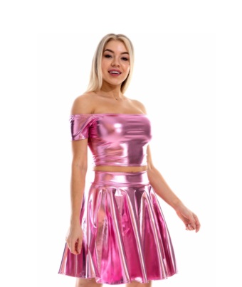 חצאית מטאלית ורוד פרימיום