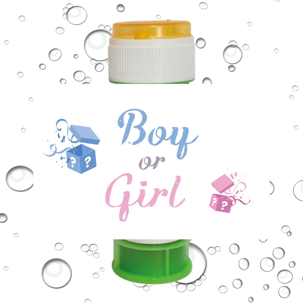 8 מדבקות לבועות גילוי מין העובר רקע לבן