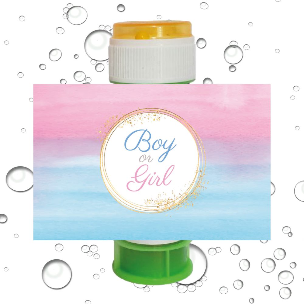 8 מדבקות לבועות סבון גילוי מין העובר צבעי מים