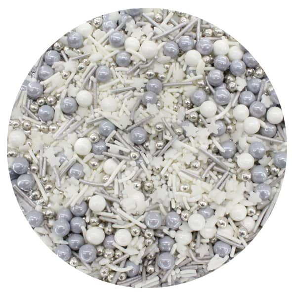 סוכריות קישוט קונפטימיקס כסף לבן 65 גרם