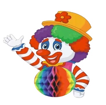 קישוט ליצן כדור צבעוני 35 ס”מ