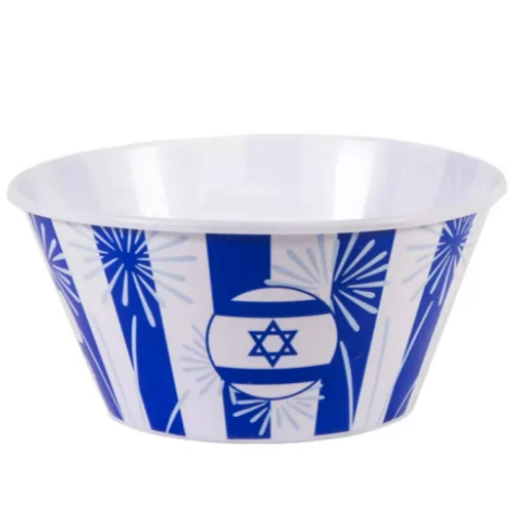 קערת פלסטיק דגל ישראל | קוטר 25 ס”מ
