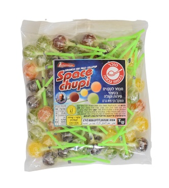 סוכריות על מקל צבעוניות בטעם פירות וקולה