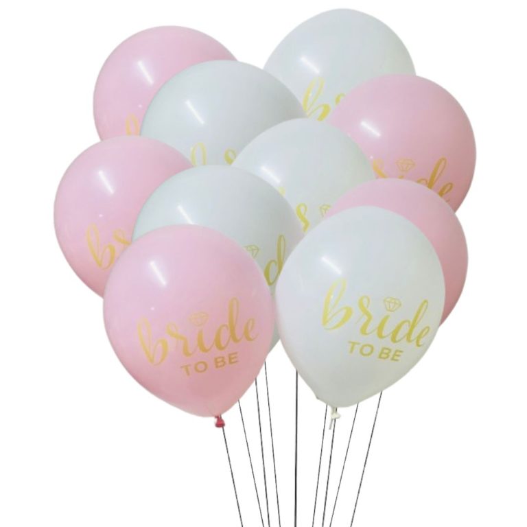 10 בלוני B2B ורוד לבן