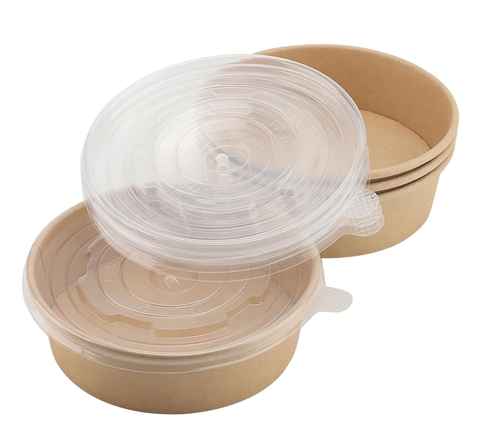 6 קערות קראפט+מכסה | 500 מ”ל