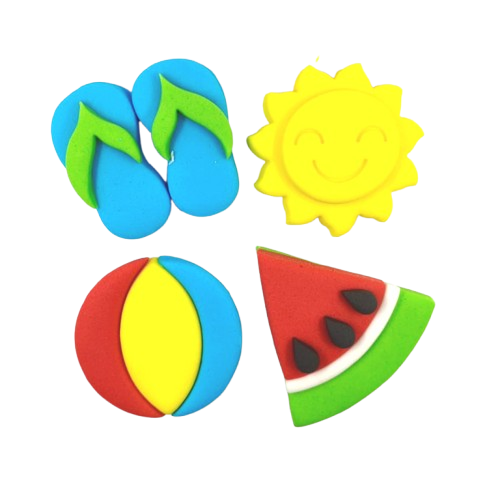 קישוט בצק סוכר-אביזרי קיץ