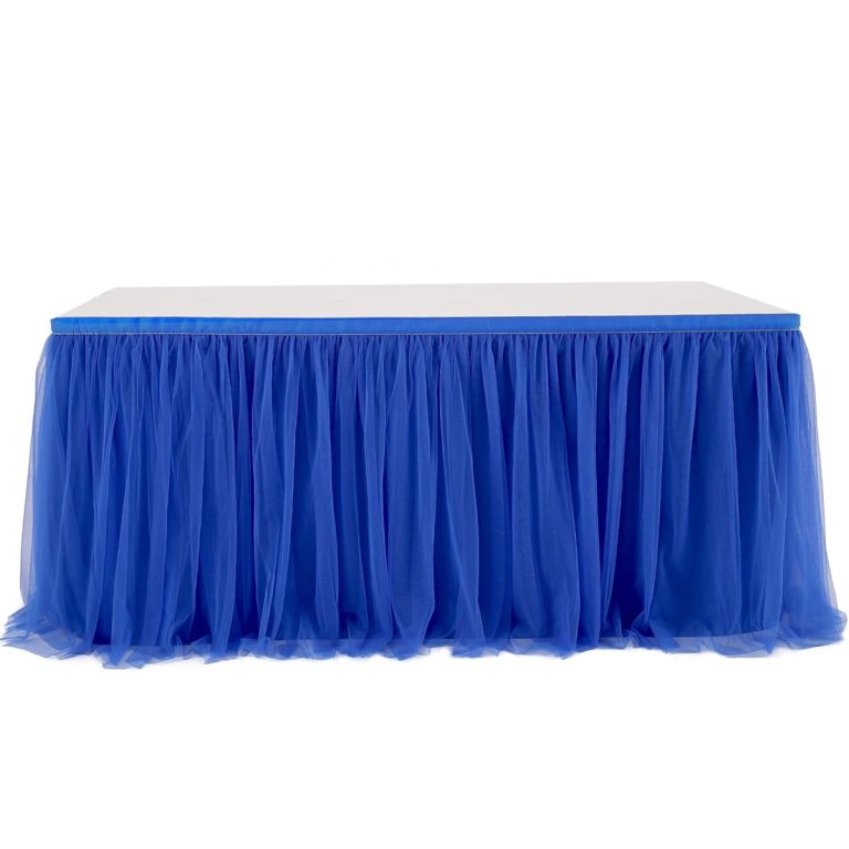 חצאית שולחן טול | כחול