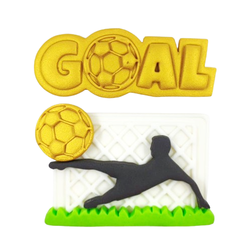 קישוט בצק סוכר-שער ושוער GOAL