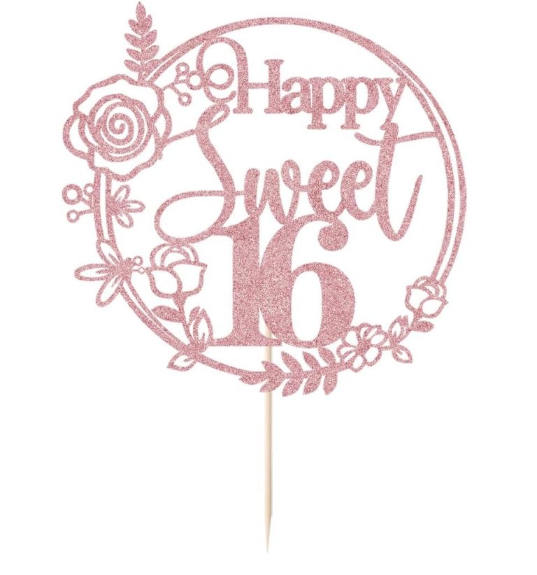 טופר עוגה גדול Sweet 16