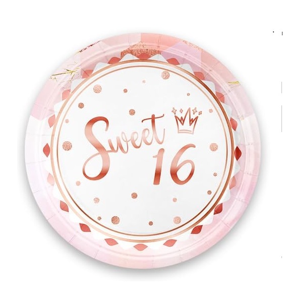 10 צלחות קטנות Sweet 16