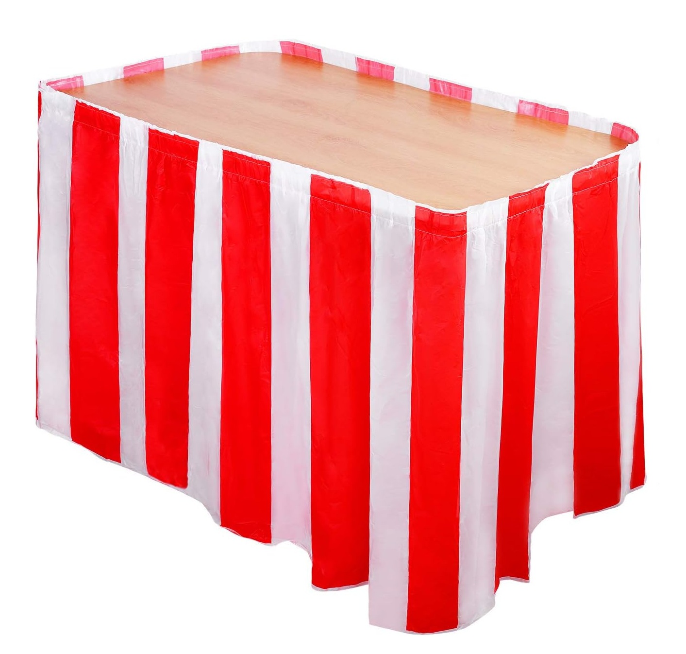 חצאית שולחן פסים אדום לבן קרקס