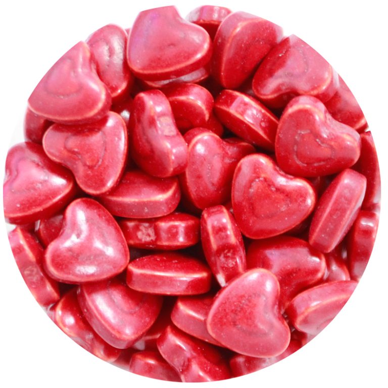 סוכריות לעוגה לב בתוך לב אדום 65 גרם