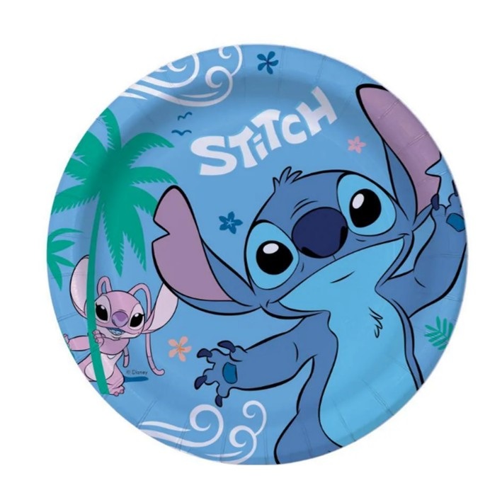 8 צלחות קטנות סטיץ’ תכלת