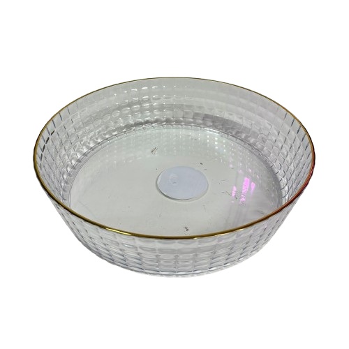 קערה עגולה פס זהב | 25X6 ס”מ