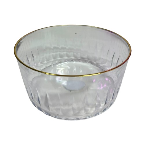 קערה עגולה פס זהב | 22X10.5 ס”מ