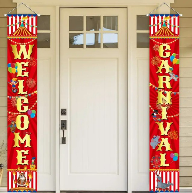 2 שלטי כניסה גדולים Welcome Carnival