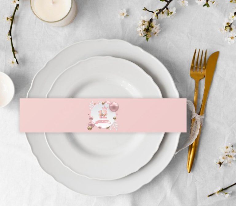 12 חבקי צלחות ממותגים | בת מצווה ורוד כדורים