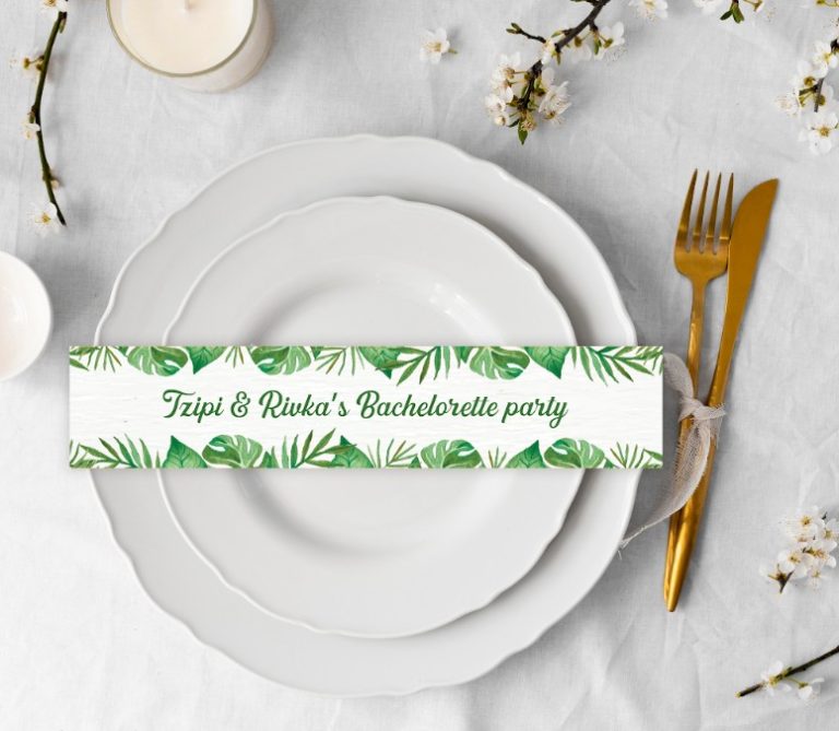 12 חבקי צלחות ממותגים | טרופי עלים ירוק