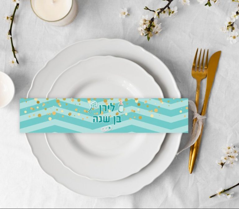 12 חבקי צלחות ממותגים | יום הולדת שנה תכלת