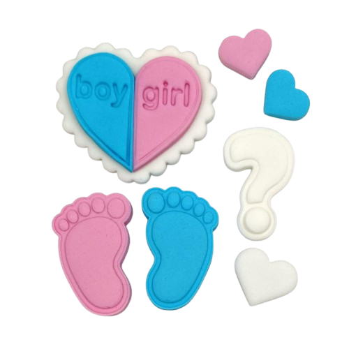 קישוטי בצק סוכר גילוי מין העובר