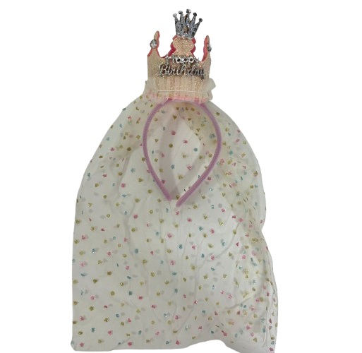 קשת כתר נסיכות HB עם טול ורוד