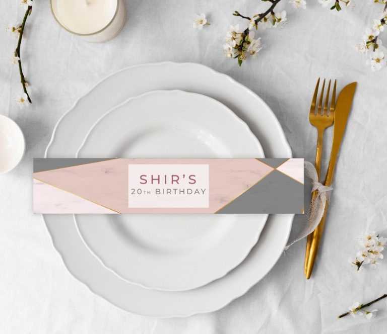 12 חבקי צלחות ממותגים | רוז גולד גיאומטרי