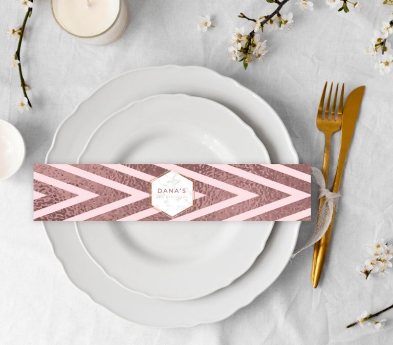 12 חבקי צלחות ממותגים | רוז גולד זיגזג