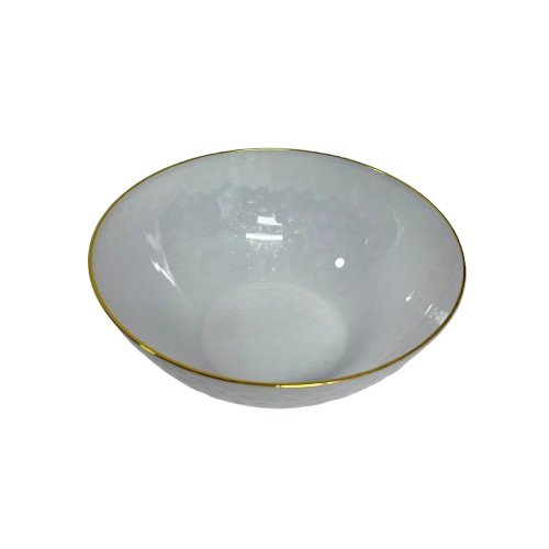 5 קעריות זריחה | לבן פס זהב